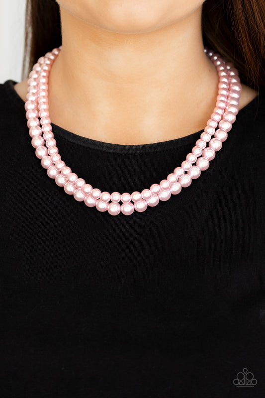 Paparazzi Necklace ~ Woman Of The Century - Pink Pearl Necklace