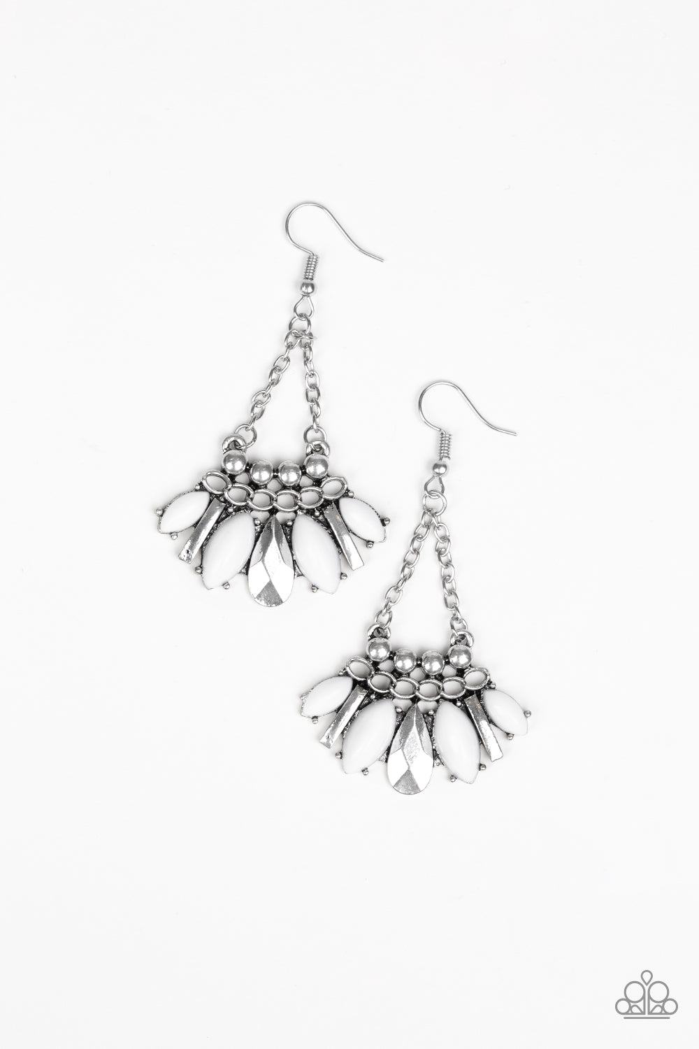 Paparazzi Terra Tribe White Earrings. Tribal Earrings. Subscribe and save. #P5TR-WTXX-065XX