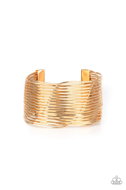 Retro Revamp - Gold Bracelet Paparazzi Accessories Cuff Bracelet