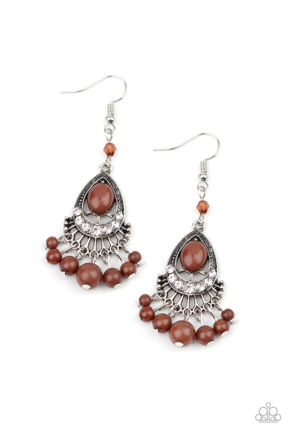 Paparazzi Floating On HEIR Brown Dainty Earrings. #P5WH-BNXX-114XX. Subscribe & Save!