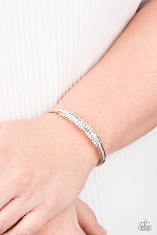 Day to Day Dazzle - White Bracelet Paparazzi Accessories