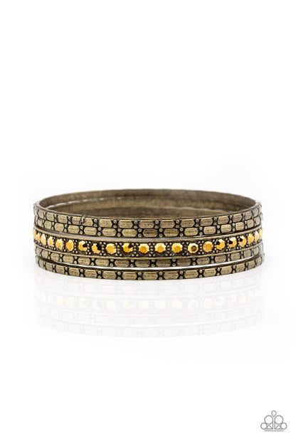 Glitzy Grunge Brass Bracelet Paparazzi Accessories. Get Free Shipping. #P9RE-BRXX-101XX