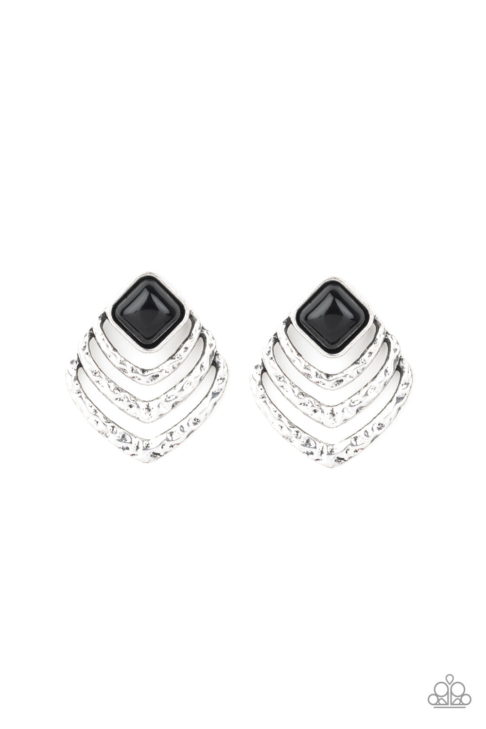 Rebel Ripple - Black Earring Paparazzi Accessories