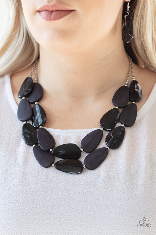 Paparazzi Necklace ~ Colorfully Calming - Black Necklace