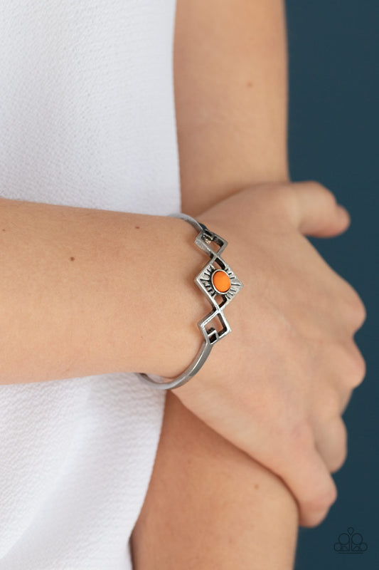 Paparazzi Bracelet ~ Dainty Deco - Orange