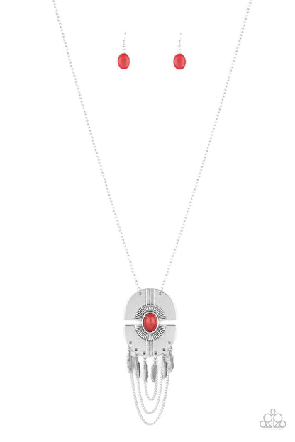 Paparazzi Necklace ~ Desert Culture - Red Necklace