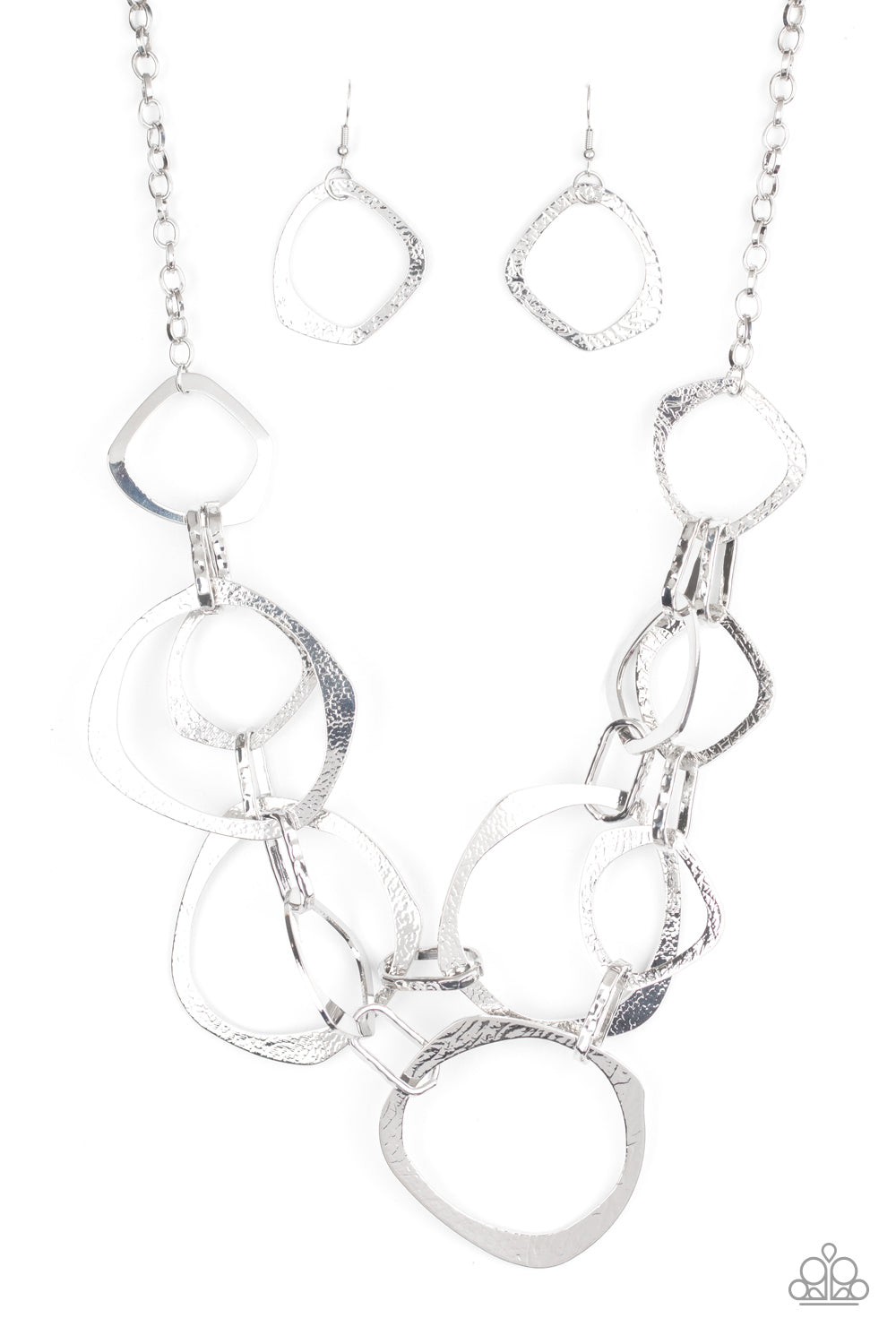 Salvage Yard Silver Necklace Paparazzi Life of the Party exclusive necklace. Get Free Shipping!