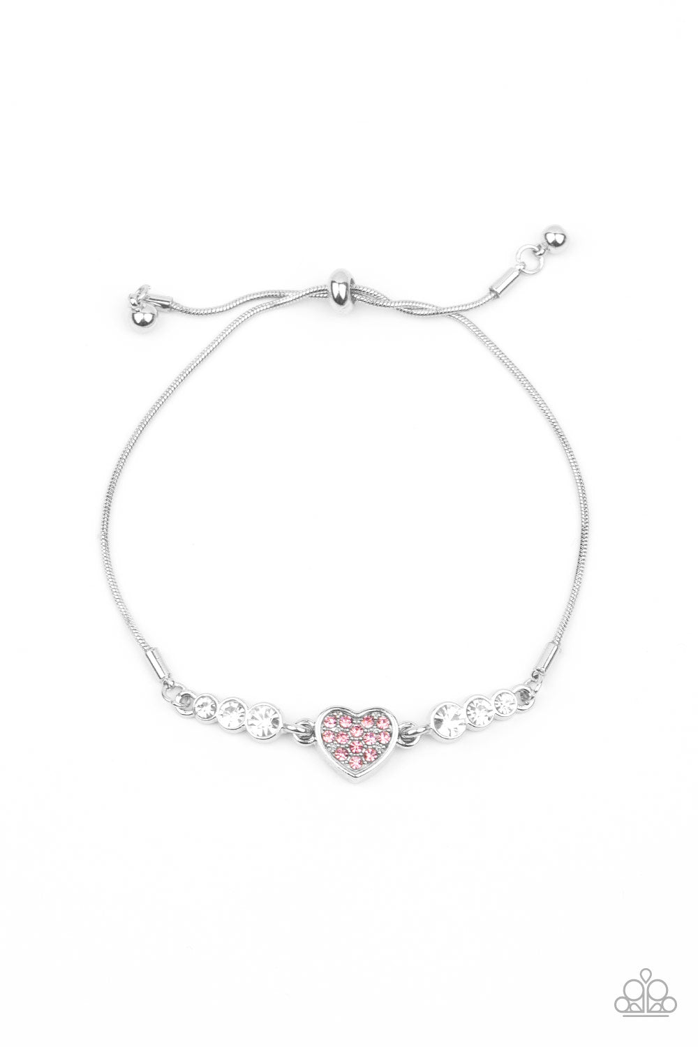 Big-Hearted Beam Pink Bracelet Paparazzi Accessories Valentine Jewelry #P9DA-PKXX-070XXA