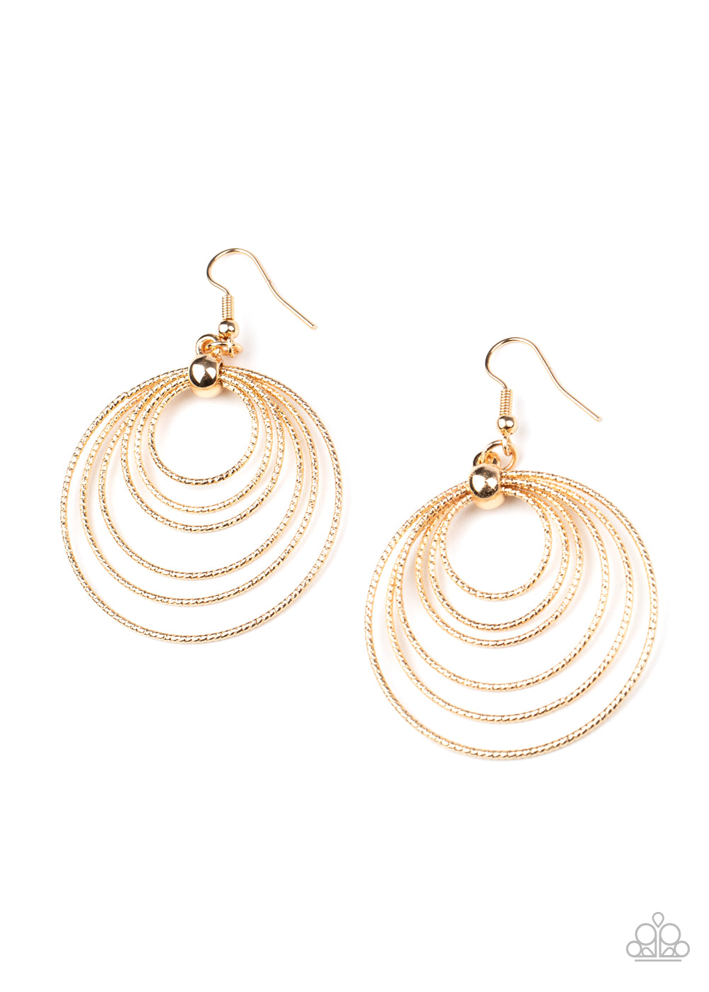 Paparazzi Earring ~ Elliptical Elegance - Gold