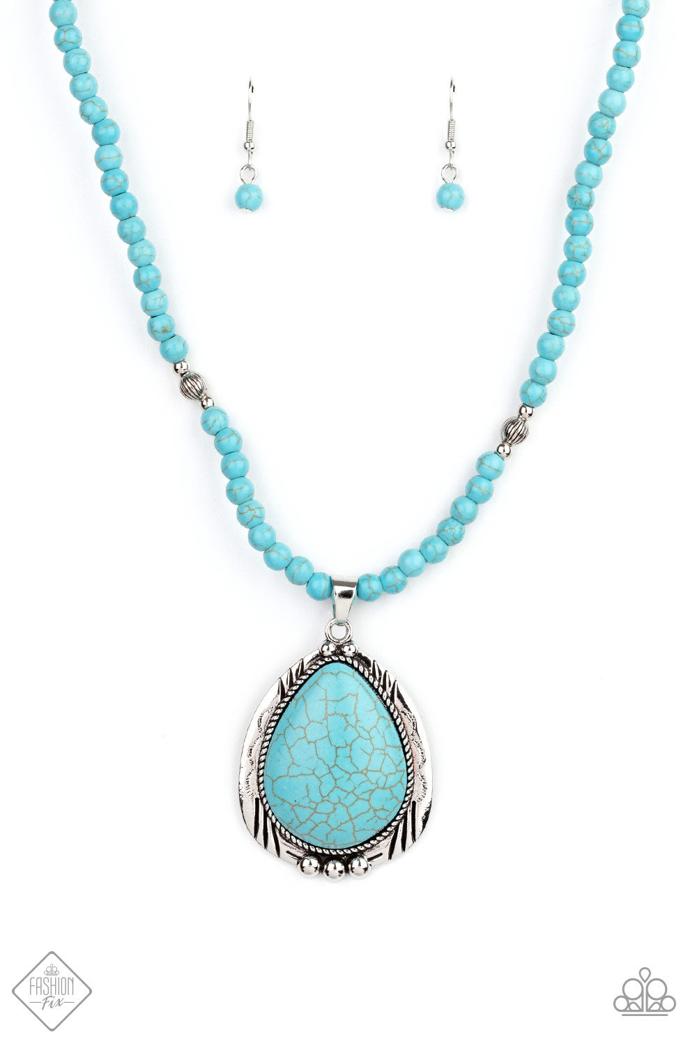 Paparazzi Evolution Blue Necklace. Turquoise Blue Stone Necklace. Subscribe & Save. 