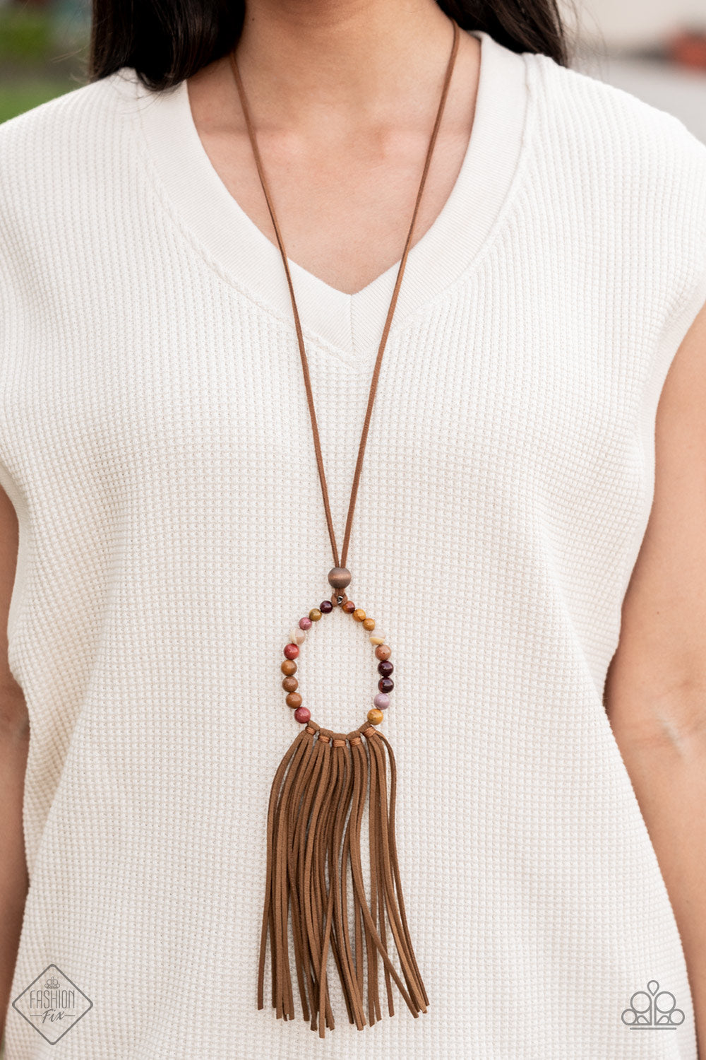 Paparazzi Fashion Fix Necklace: "Namaste Mama" (P2SE-MTXX-230DR). Get Free Shipping