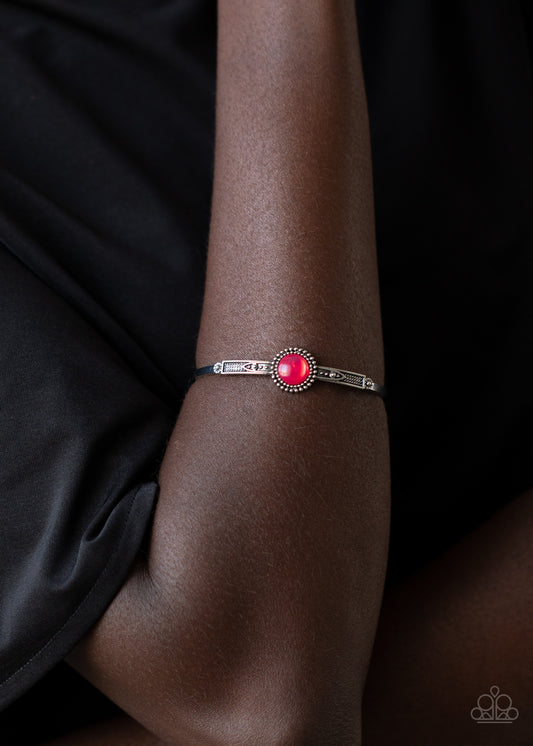 Paparazzi PIECE of Mind Pink Bracelet. Get Free Shipping. #P9DA-PKXX-069XX. Pink Cuff Bracelet