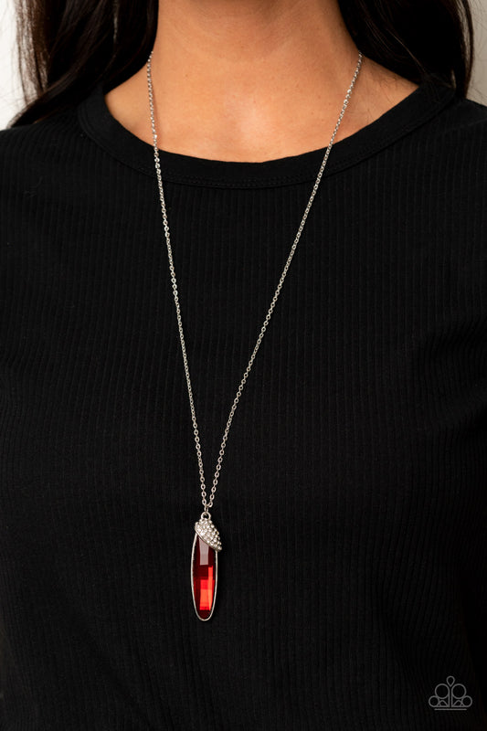 Paparazzi Spontaneous Sparkle - Red Necklace online at AainaasTreasureBox #P2RE-RDXX-178XX