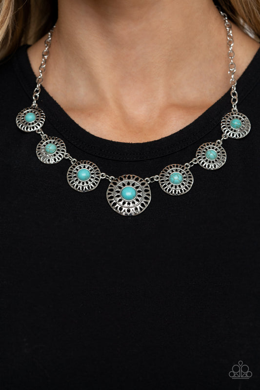 Paparazzi Necklace ~ Sahara Solar Power - Blue