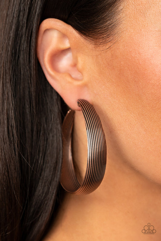 Paparazzi Earring ~ Desert Wanderings - Copper