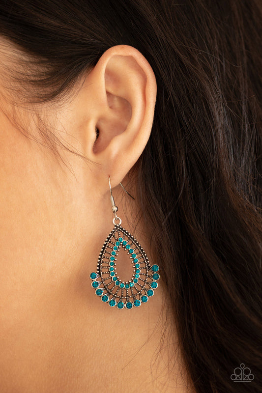 Paparazzi Castle Collection - Blue Earrings #P5RE-BLXX-214XX. Subscribe & Save!