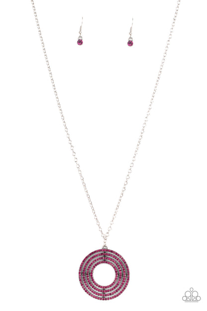 Paparazzi Necklace ~ High-Value Target - Pink
