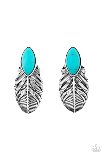 Rural Roadrunner - Blue Earring Paparazzi Accessories