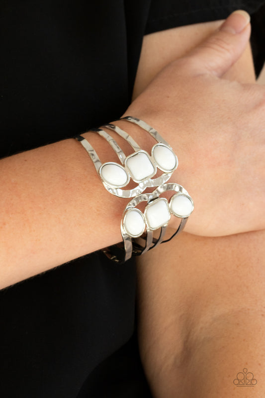 Paparazzi Mystified White Cuff Bracelet