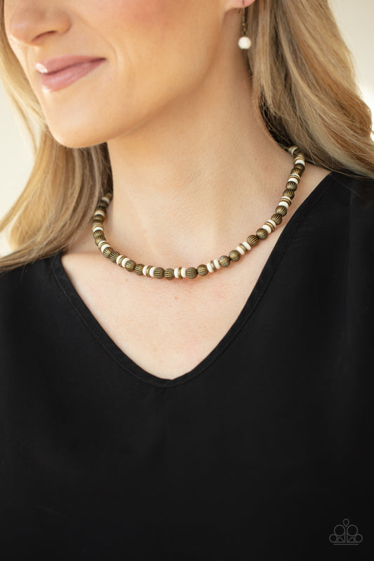 Paparazzi Necklace ~ ZEN You Least Expect It - Brass