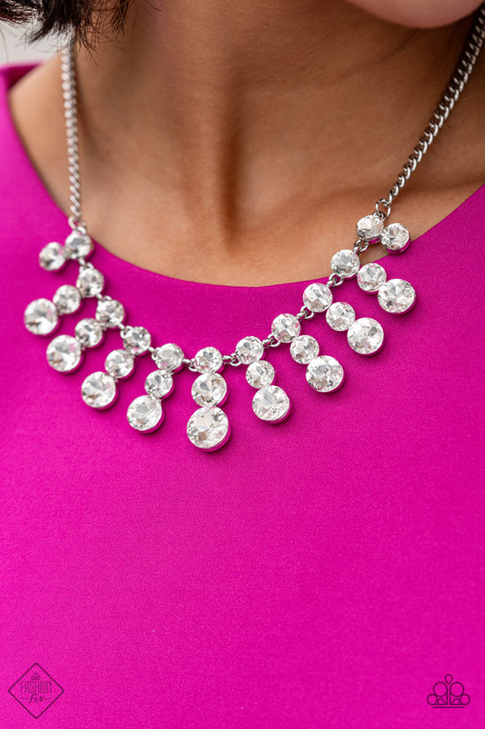 Celebrity Couture White Rhinestone Short Necklace Paparazzi Accessories. Subscribe & Save. 