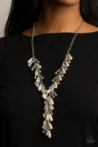 Paparazzi Dripping With DIVA-ttitude - White Necklace online at AainaasTreasureBox #P2ST-WTXX-089XX