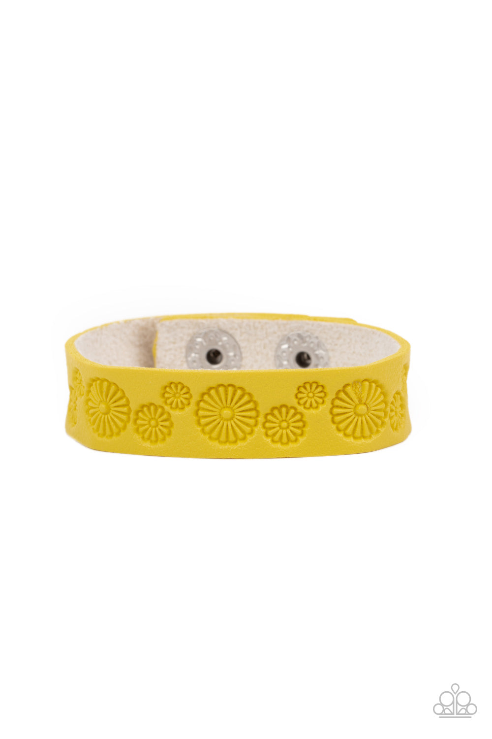 Paparazzi Bracelet ~ Follow The Wildflowers - Yellow Bracelet Paparazzi Wrap Bracelet