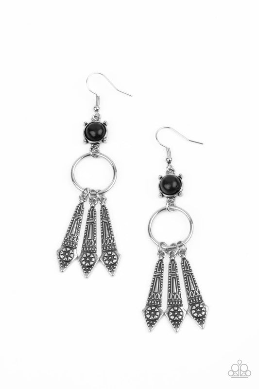 Paparazzi Prana Paradise - Black Earrings. #P5SE-BKXX-224XX. Subscribe & Save. 