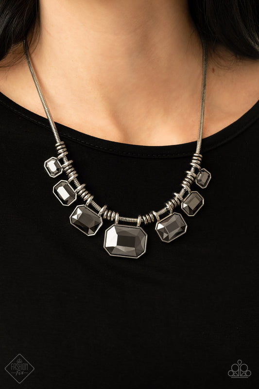 Paparazzi Necklaces ~ Urban Extravagance - Silver - March 2021 Fashion Fix Necklace