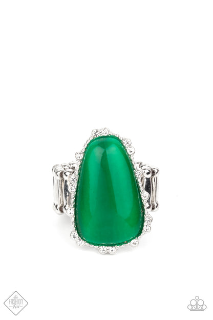 Newport Nouveau Green Cat's Eye Stone Ring Paparazzi Accessories. Get Free Shipping!