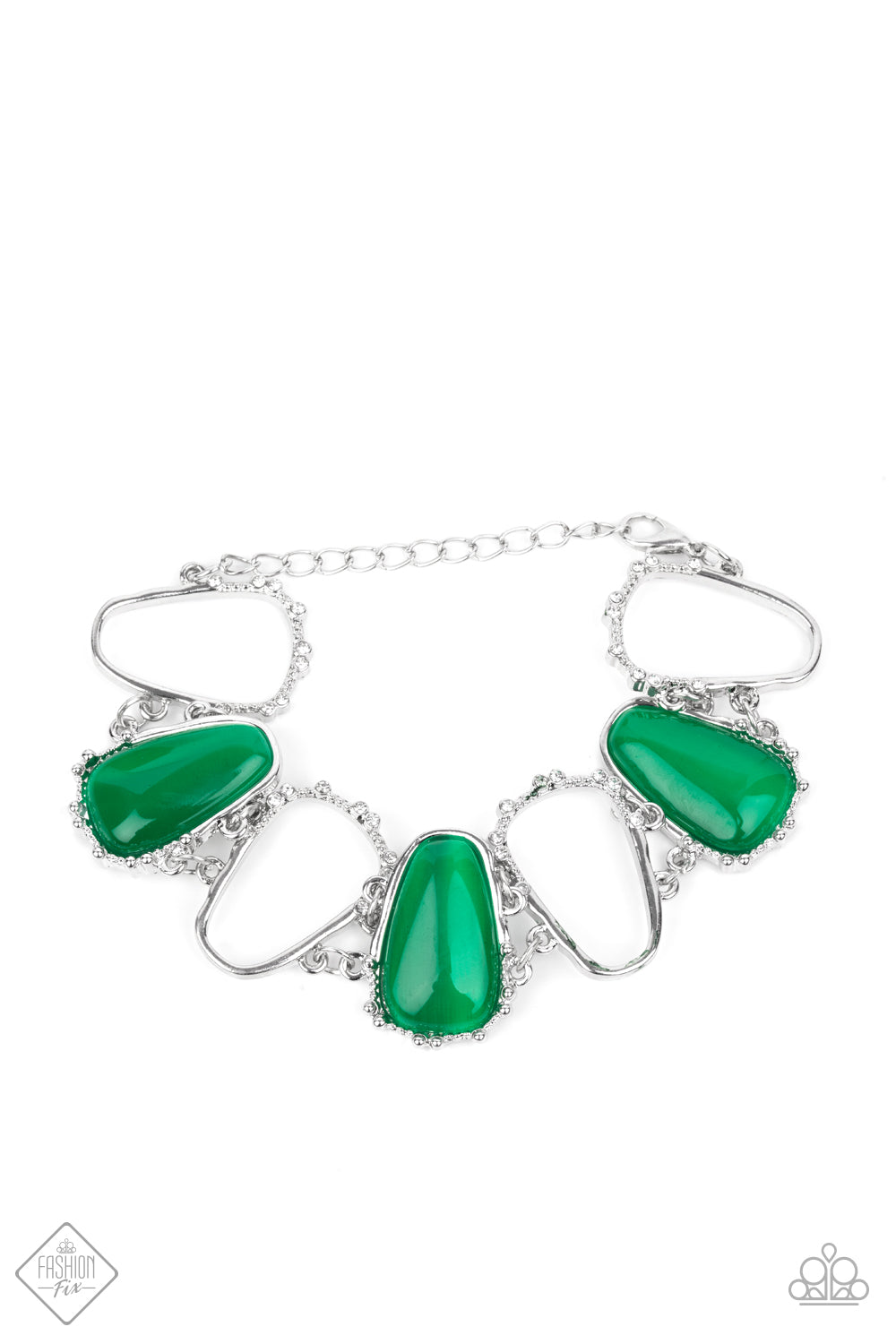 Yacht Club Couture - Green Bracelet Paparazzi Accessories. Get Free Shipping! #P9ST-GRXX-008ZT