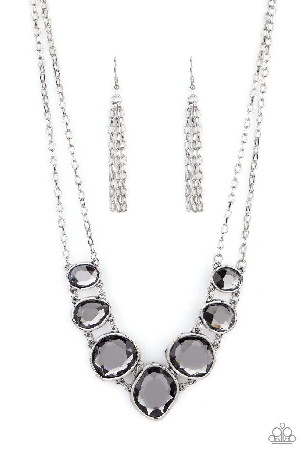 Paparazzi Absolute Admiration Silver Necklace. #P2ST-SVXX-151XX. Get interest-free-payment options!