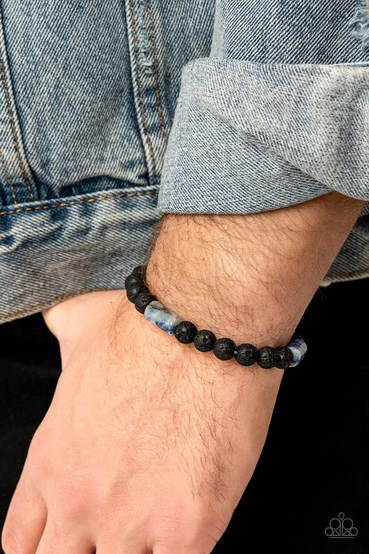 Earthy Energy - Blue Urban Stretchy Bracelet