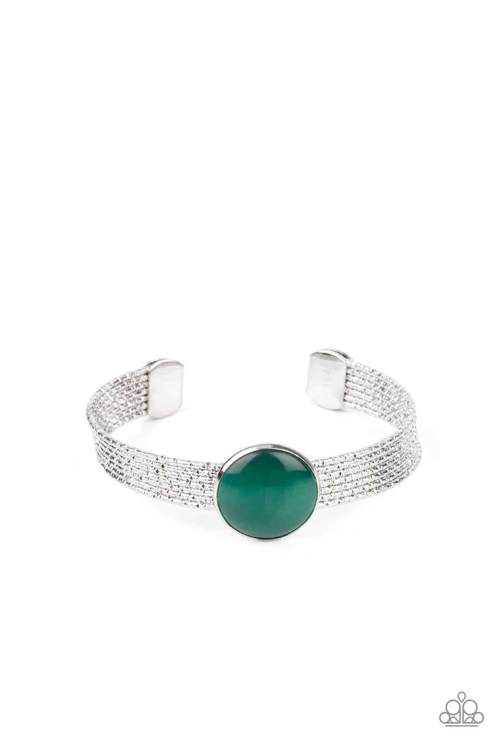 Mystical Magic Green Bracelet Paparazzi Accessories Green Moonstone Cuff bracelet for women