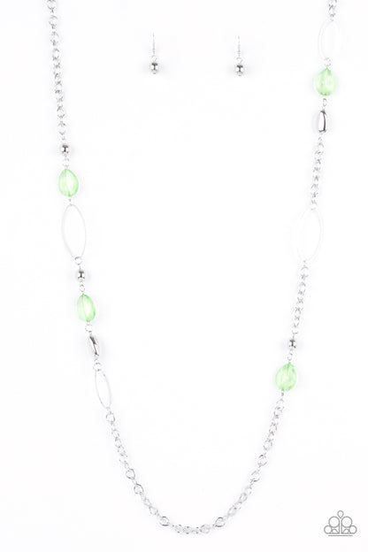 Paparazzi SHEER As Fate - Green Necklace