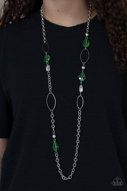 Paparazzi SHEER As Fate - Green Necklace