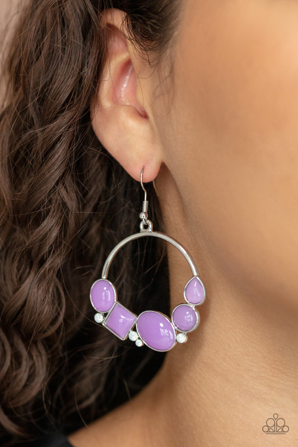 Paparazzi Beautifully Bubblicious - Purple Earrings. Get Free Shipping. #P5WH-PRXX-230XX