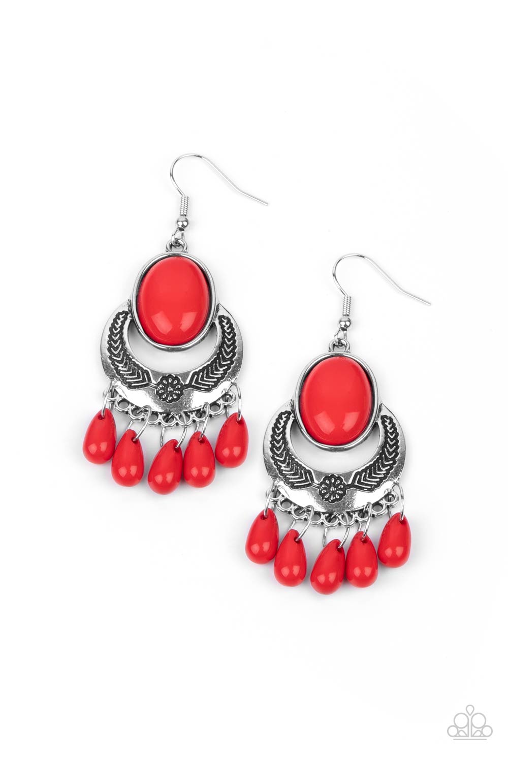 Paparazzi Prairie Flirt Red Fringe Earring. #P5WH-RDXX-123XX. Subscribe & Save. Floral Earrings