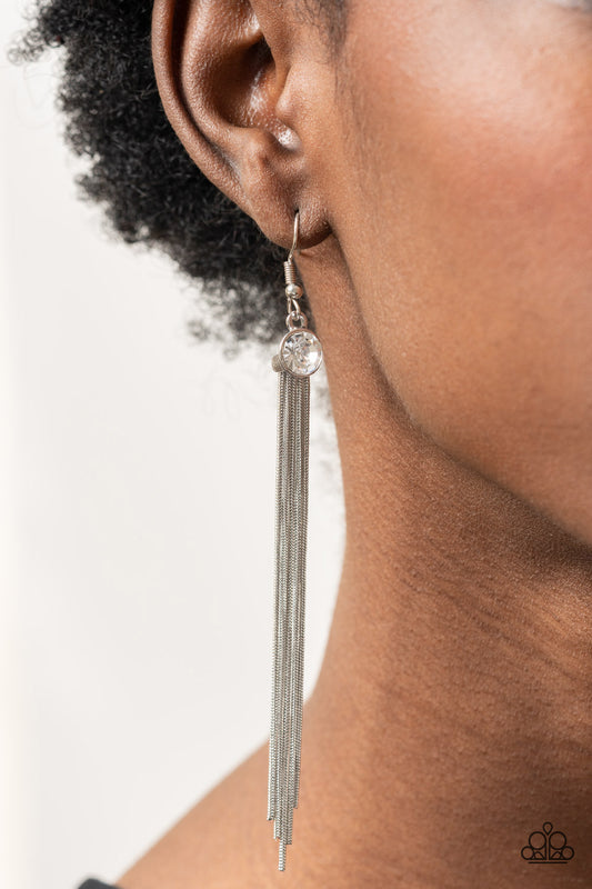 Paparazzi Earring ~ Always In Motion - White