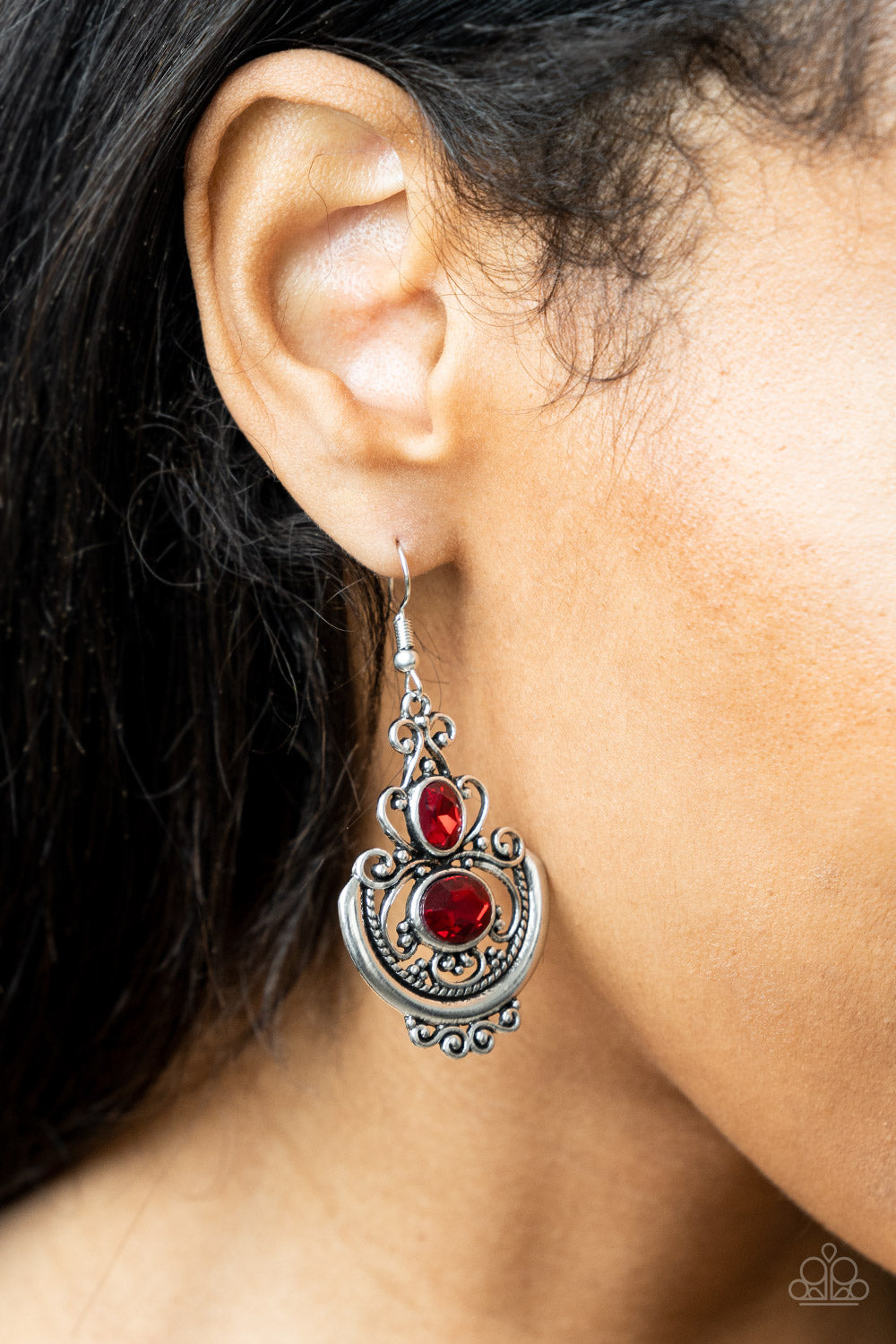 Paparazzi Earrings ~ Unlimited Vacation - Red