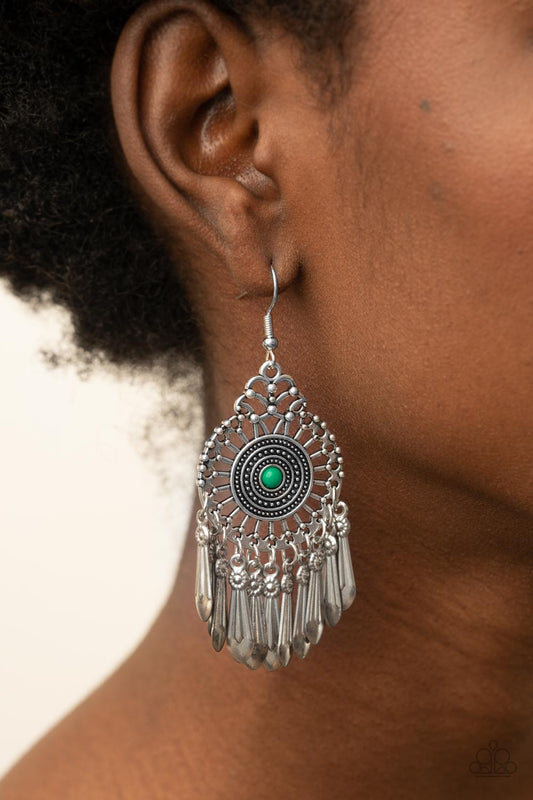 Paparazzi Earring ~ Dream a Little DREAMCATCHER - Green