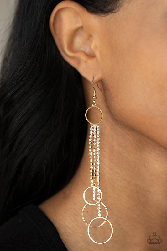 Paparazzi Demurely Dazzling Gold Earrings. Subscribe & Save. #P5RE-GDXX-239XX