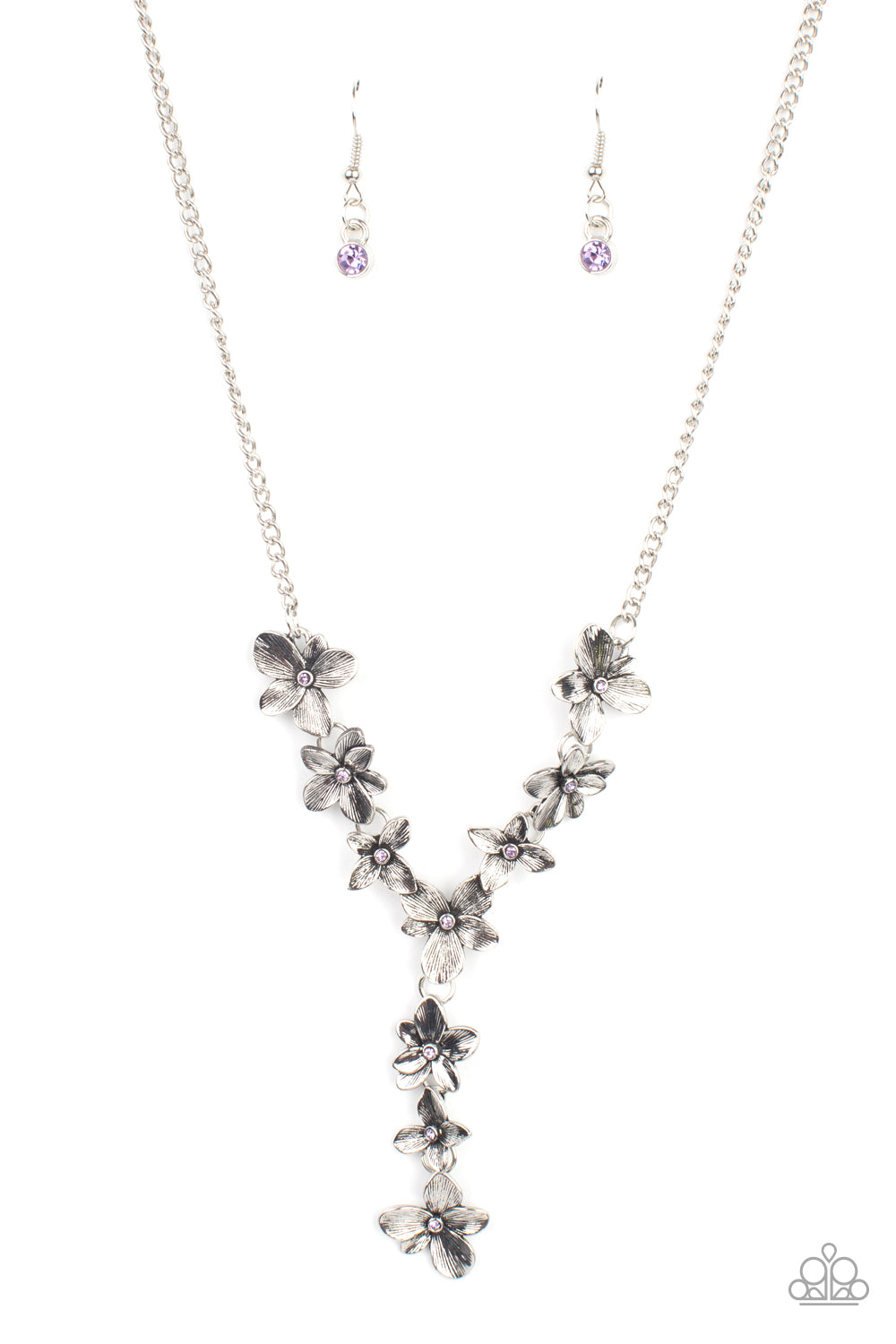 Paparazzi Fairytale Meadow - Purple Floral Necklace. Get Free Shipping! #P2WH-PRXX-395XX