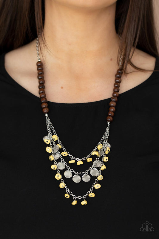 Paparazzi Plains Paradise - Yellow Necklace. Get Free Shipping. #P2SE-YWXX-197XX