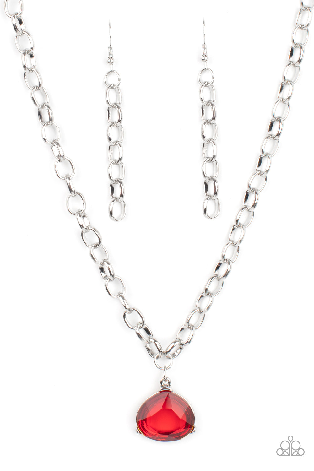 Paparazzi Necklace ~ Gallery Gem - Red