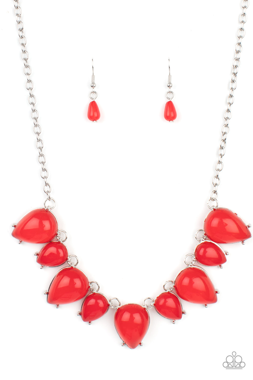 Pampered Poolside - Red Necklace Paparazzi Accessories #P2ST-RDXX-082XX