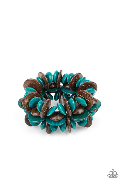 Paparazzi Caribbean Canopy - Blue Stretchy Bracelet. Subscribe & Save. #P9SE-BLXX-378XX