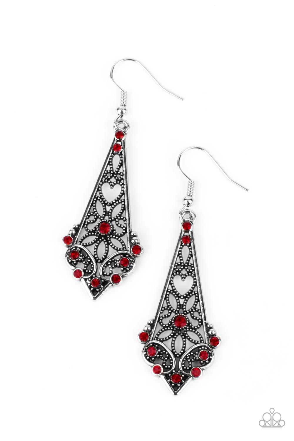 ​Casablanca Charisma - Red Earrings Paparazzi Accessories. Get Free Shipping. #P5RE-RDXX-159XX