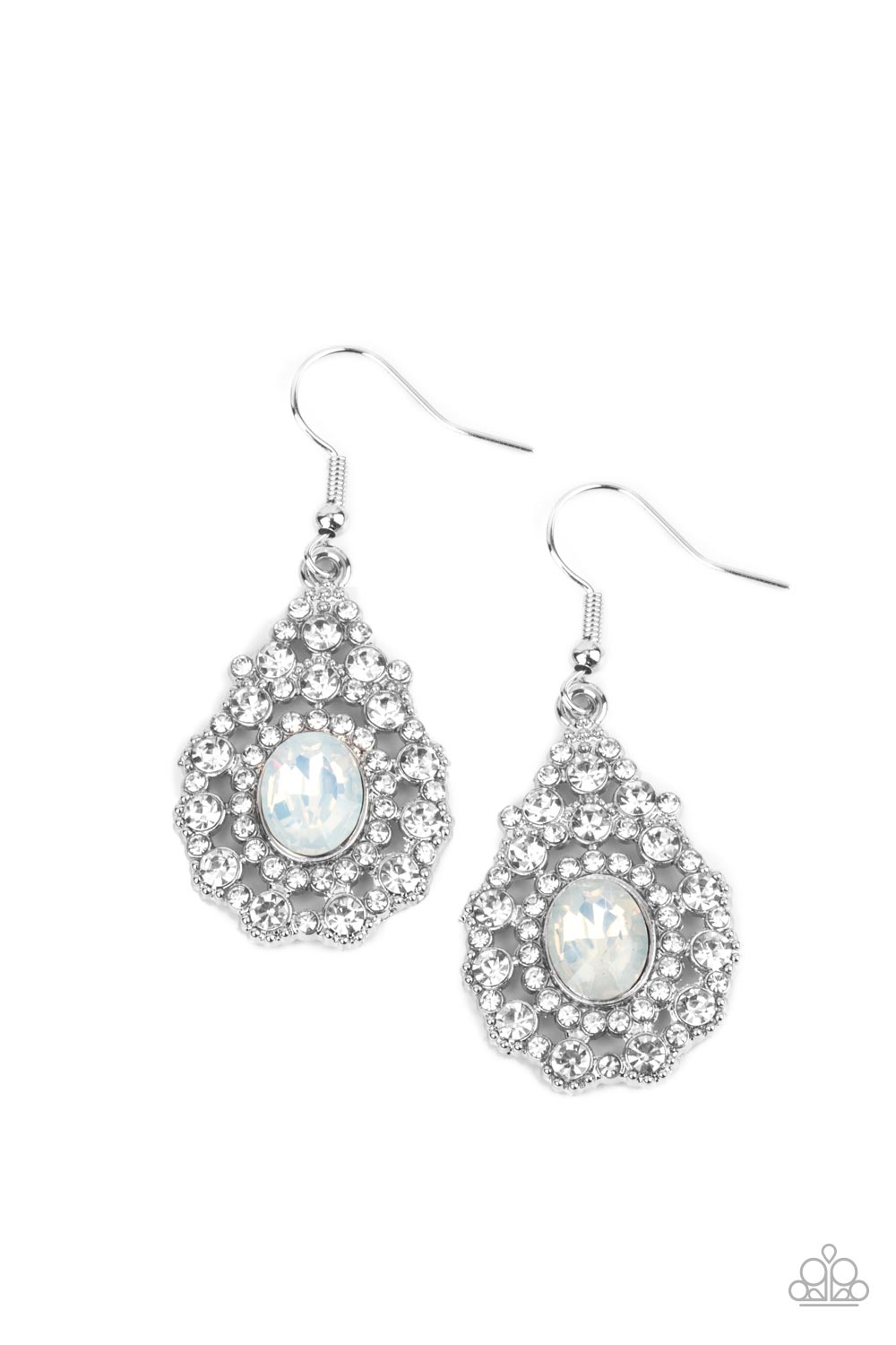 Paparazzi Celestial Charmer - White Earrings $5 Accessory. Free Shipping! #P5DA-WTXX-078XX