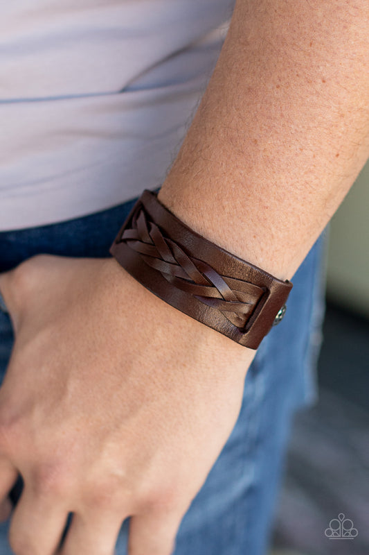 Paparazzi Practical Pioneer - Brown Bracelet Paparazzi Accessories